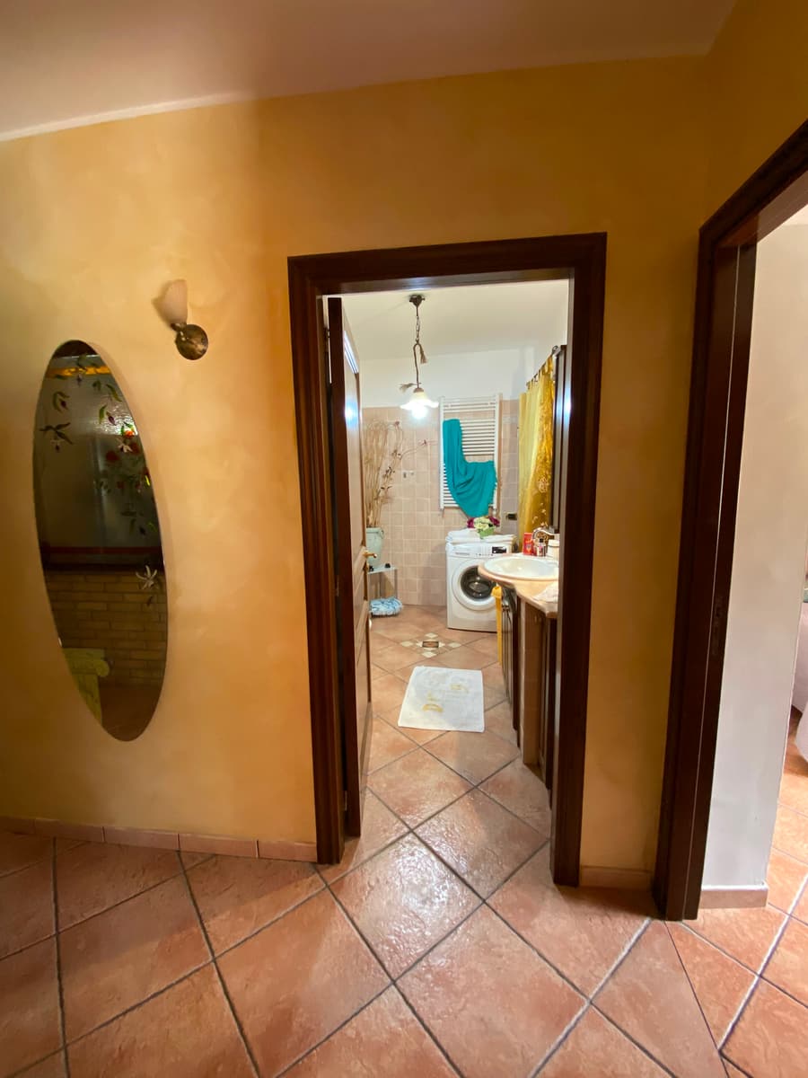 L’angolo lavanderia ricavato nel secondo bagno